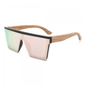 RUISEN'S Ordo RetroWooden Sunglasses pro viris ac mulieribus 1552