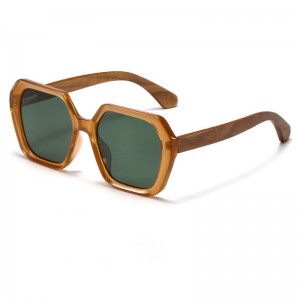 RUISEN'S New Fashion and Classic Square Frame Wooden Sunglasses RS-63789