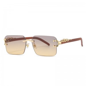 Gafas de sol de moda sin montura Cubic Cheetah de RUISEN 3003