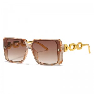 Óculos de sol de proteção ocular RUISEN'S Fashion Retro Square Frame UV400 2328