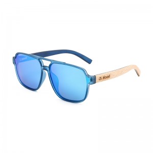 RUISEN'S Gafas de sol de madera con luz polarizada para hombres y mujeres 9005