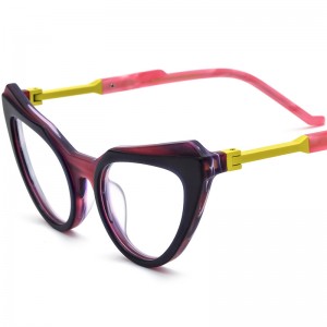 RUISEN'S Custom Multi-Color Patchwork Cat Eye Glasses Frames 19369