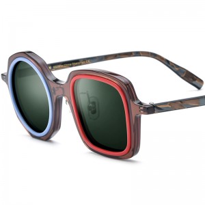 RUISEN’S Custom Colorblocked Irregular Sunglasses 19356T