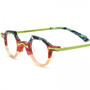 Montature per occhiali con piastra Cat Eye in lega color block personalizzata RUISEN'S19341