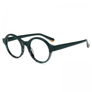 RUISEN’S Acetate Small Round Frame Retro Optical Glasses Frame 6007