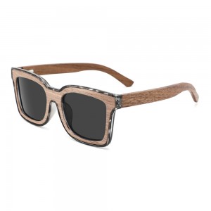 RUSEN'S Lunettes de soleil en bois pour homme 2115