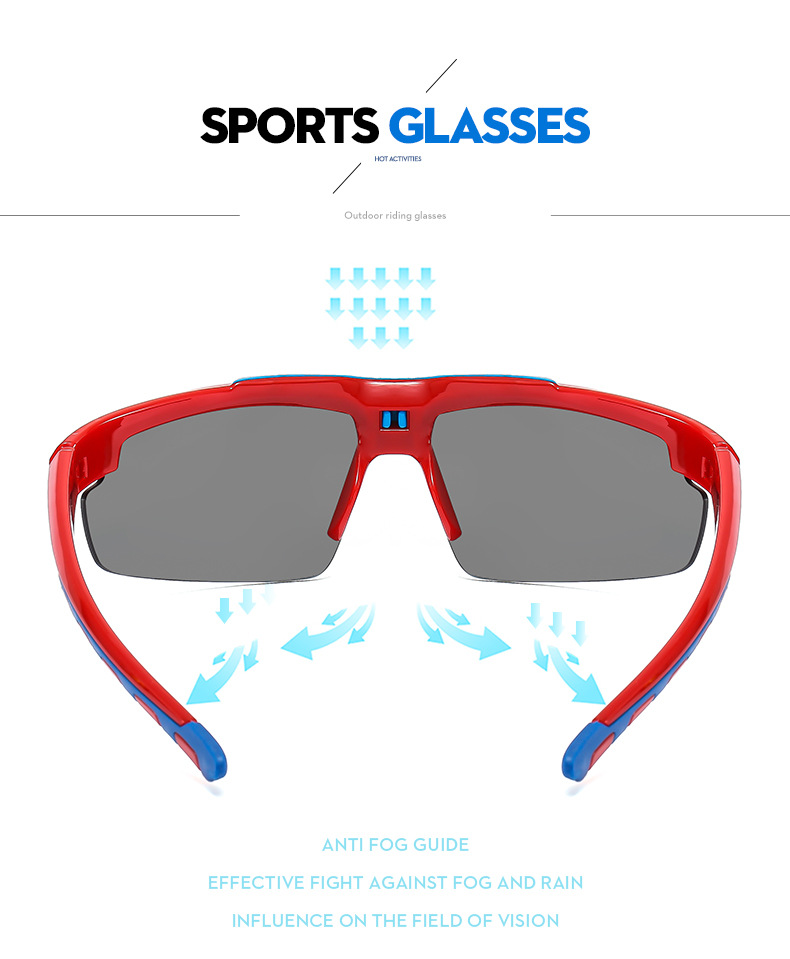 RUISEN'S Sports Lunettes de soleil à revêtement demi-monture personnalisées BL5811