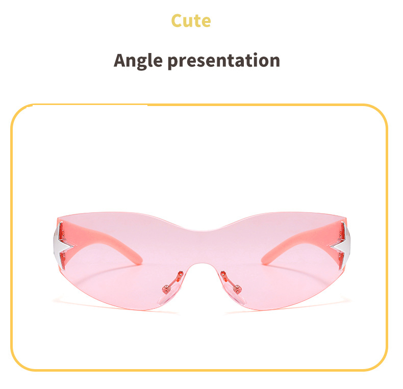 Lunettes de soleil tendance pentagramme pour enfants de RUISE'S, sans monture, pour l'extérieur, DJ503