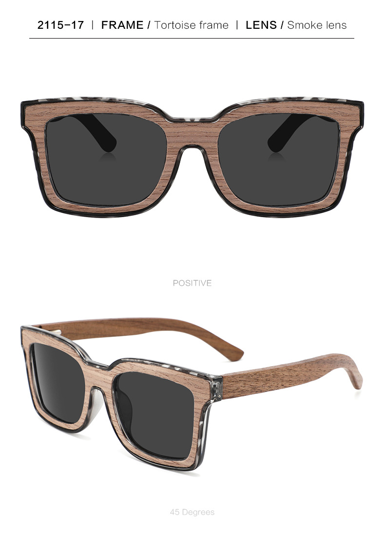 RUISEN'S Holzsonnenbrille für Herren 2115