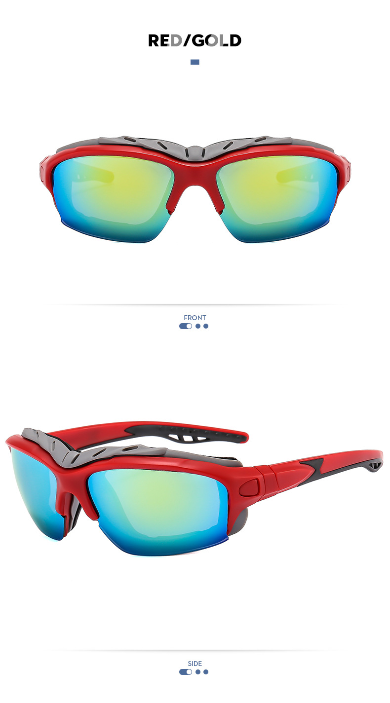 RUISEN'S Sports Gafas de sol para exteriores a prueba de viento para hombres y mujeres BL5810