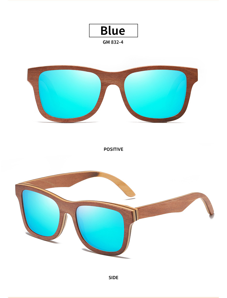 Gafas de sol de madera RUISEN'S para hombre y mujer 832