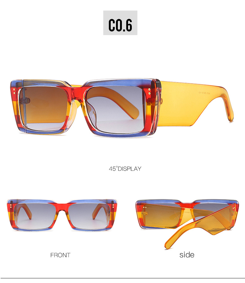 Gafas de sol para fotos de calle con montura cuadrada de moda de RUISEN 479-13