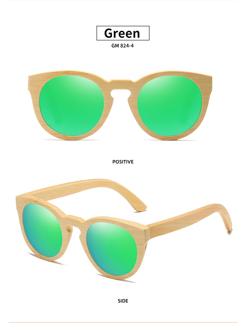 RUISEN'S Gafas de sol de madera ligeras polarizadas a la moda para mujer 824