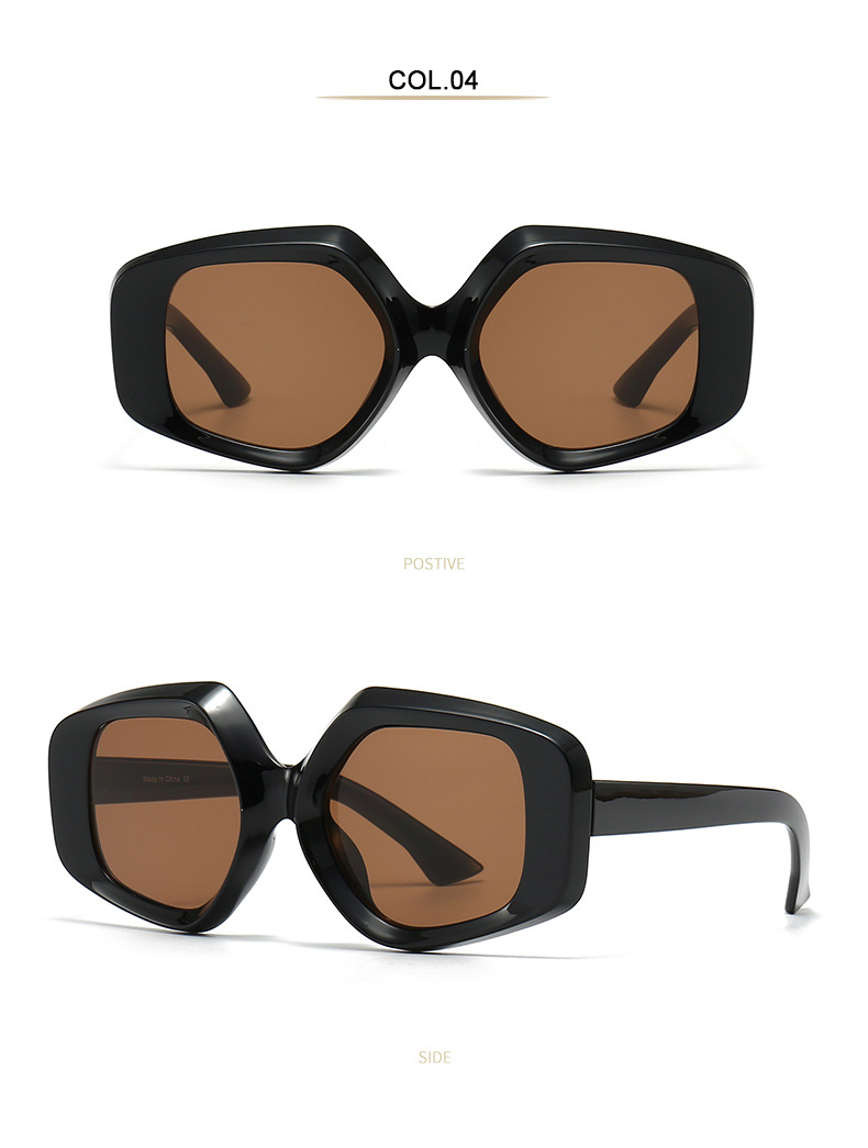 Óculos de sol de proteção ocular RUISEN'S Fashion Retro Square Frame UV400