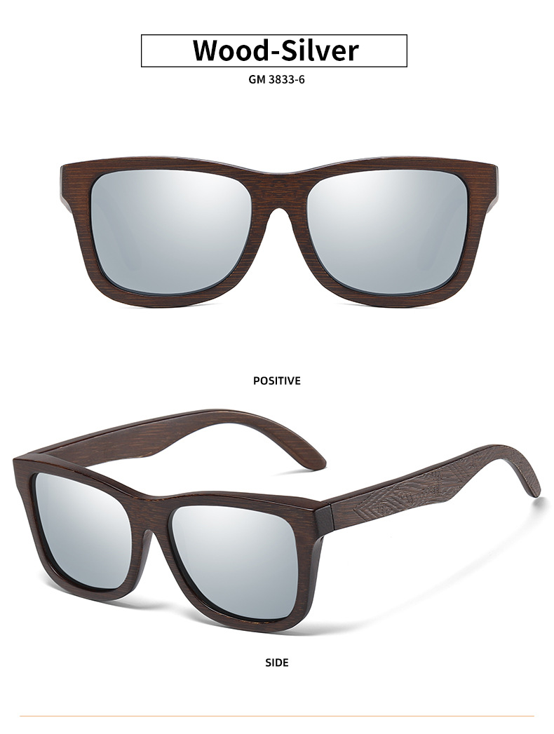 European and American high-quality wooden sunglasses detail -7