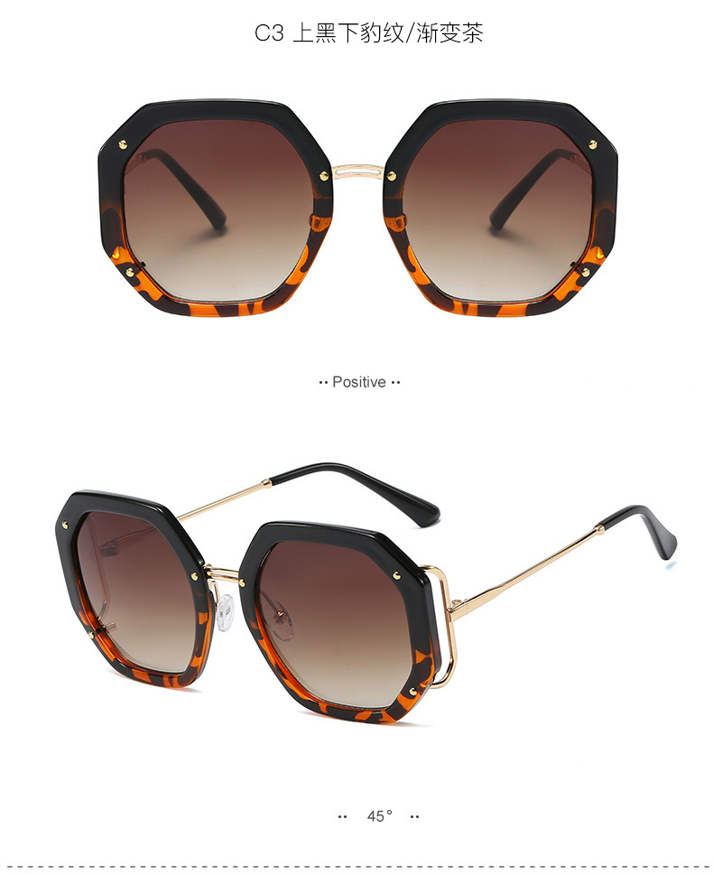 Vogue High Quality PC Frame Metal Temple Shades-9