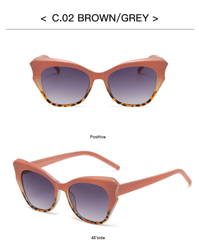  Gradient Polarizer Cat Eye Sunglasses for Women 22017-13