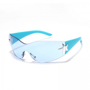 Lunettes de soleil tendance pentagramme pour enfants de RUISE'S, sans monture, pour l'extérieur, DJ503