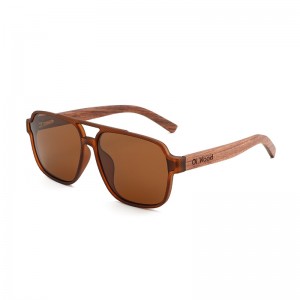 RUISEN’S Polarized Light Wooden Sunglasses for Men and Women 9005