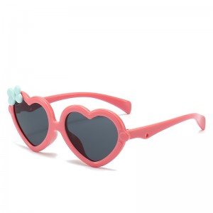 RUISEN’S Kids Heart Shaped Frame Summer Sunglasses