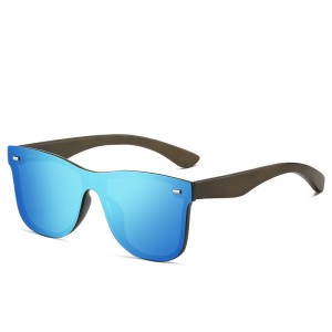 RUISEN'S moderne Unisex-Sonnenbrille aus Holz mit Bügel 61632