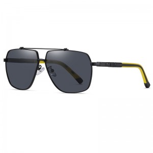 RUISEN'S Gafas de sol polarizadas con montura grande de metal para hombre 6321