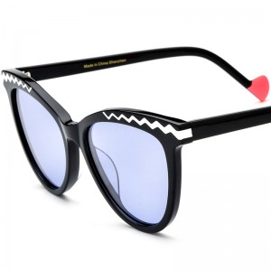 Gafas de sol tipo ojo de gato con placa color block personalizada de RUISEN 19362T