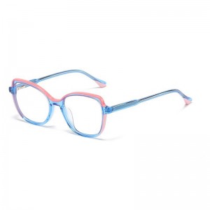 RUISEN’S Women’s Optical Mirror Small Frame Board Splicing Frame Can Be Matched with Myopia 1801