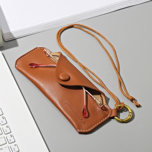 RUISEN’S Convenient Soft Leather Glasses Bag RS-3784