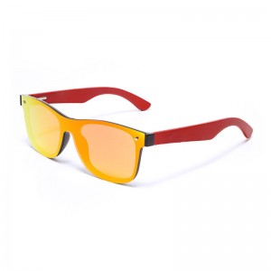 RUISEN'S Lunettes de soleil de sport design en bois de bambou