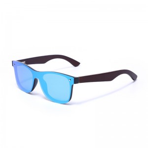 RUISEN'S Lunettes de soleil de sport design en bois de bambou