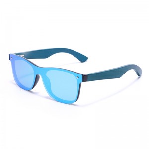 RUISEN'S Lunettes de soleil de sport design en bois de bambou