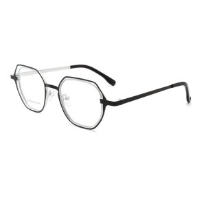 Nouveau cadre de lunettes creuses myopie avec cadre personnalité lumière bleue lumière plate porter des montures de lunettes optiques euro-américaines pour hommes et femmes QJ5529t