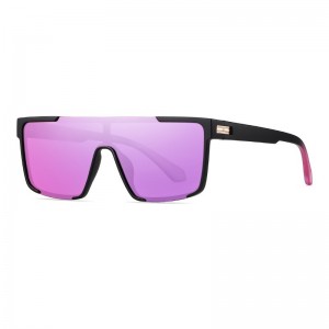 RUSEN'S Lunettes de soleil polarisantes une pièce à grande monture pour femme TR7543