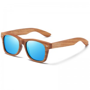 RUISEN'S Lunettes de soleil polarisées en bois clair pour hommes et femmes 8171