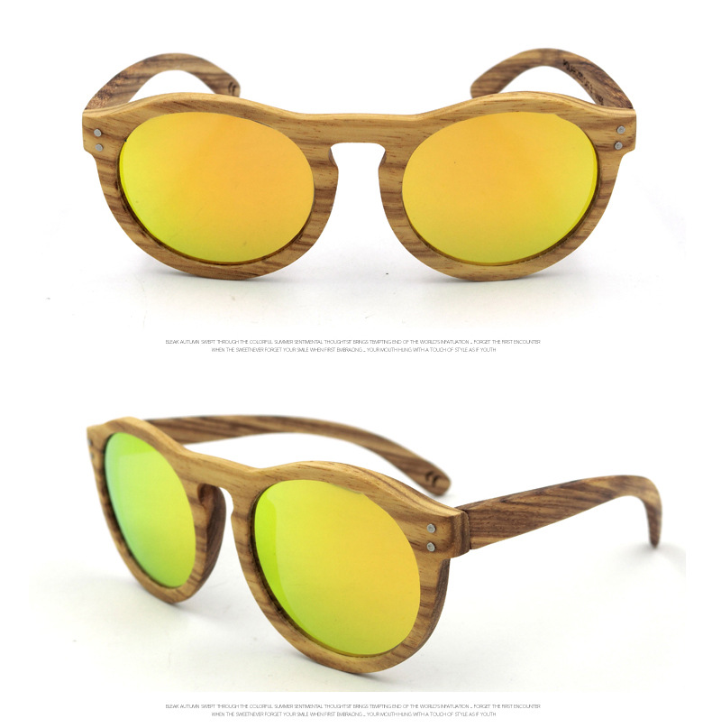 RUISEN'S Gafas de sol polarizadas TAC retro de madera para hombre y mujer 995