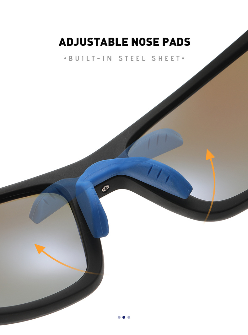 RUISEN'S Sports winddichte, polarisierte, quadratische Outdoor-Reit-Sonnenbrille 3057