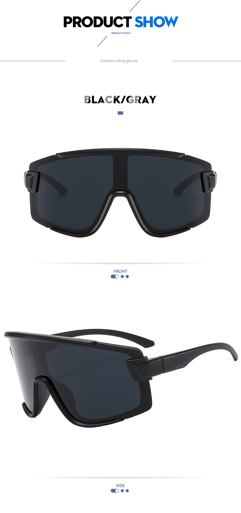 RUISEN'S Windproof Sports Glasses, Outdoor Cycling Sunglasses H3247