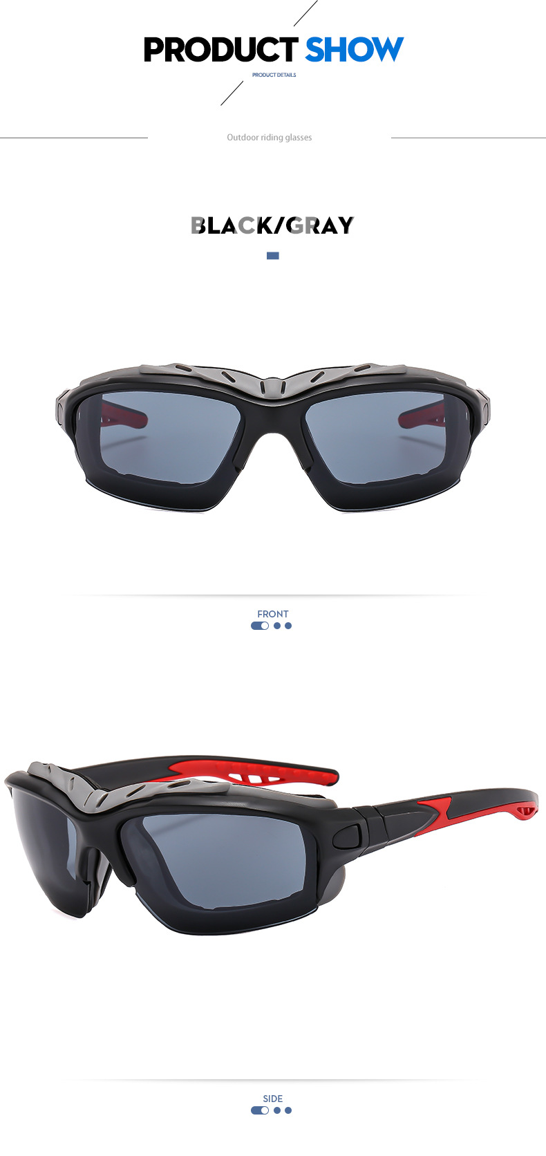 RUISEN'S Sports winddichte Outdoor-Sonnenbrille für Herren und Damen BL5810