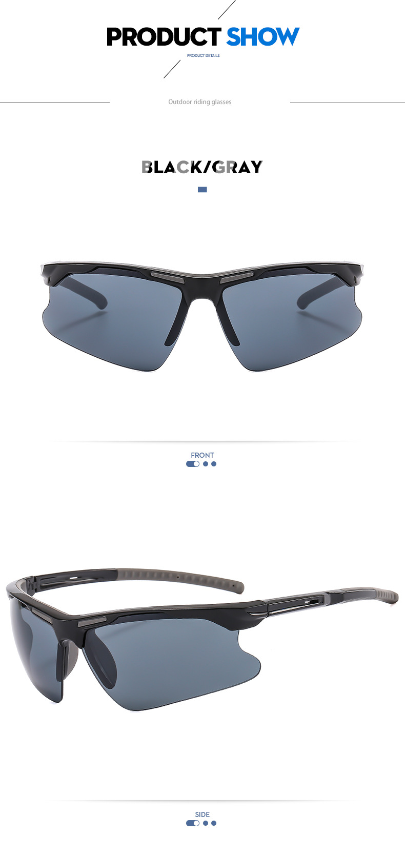 RUISEN'S Sports winddichte Outdoor-Sonnenbrille für Unisex BL5813