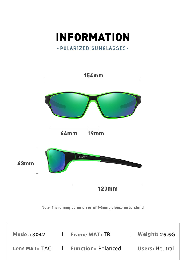 RUISEN'S Sports Outdoor Revolutio Box Sunglasses A3042