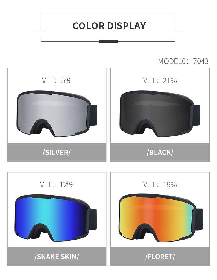 RUISEN'S Cocker Myopia Nebula Ski Goggles 7043