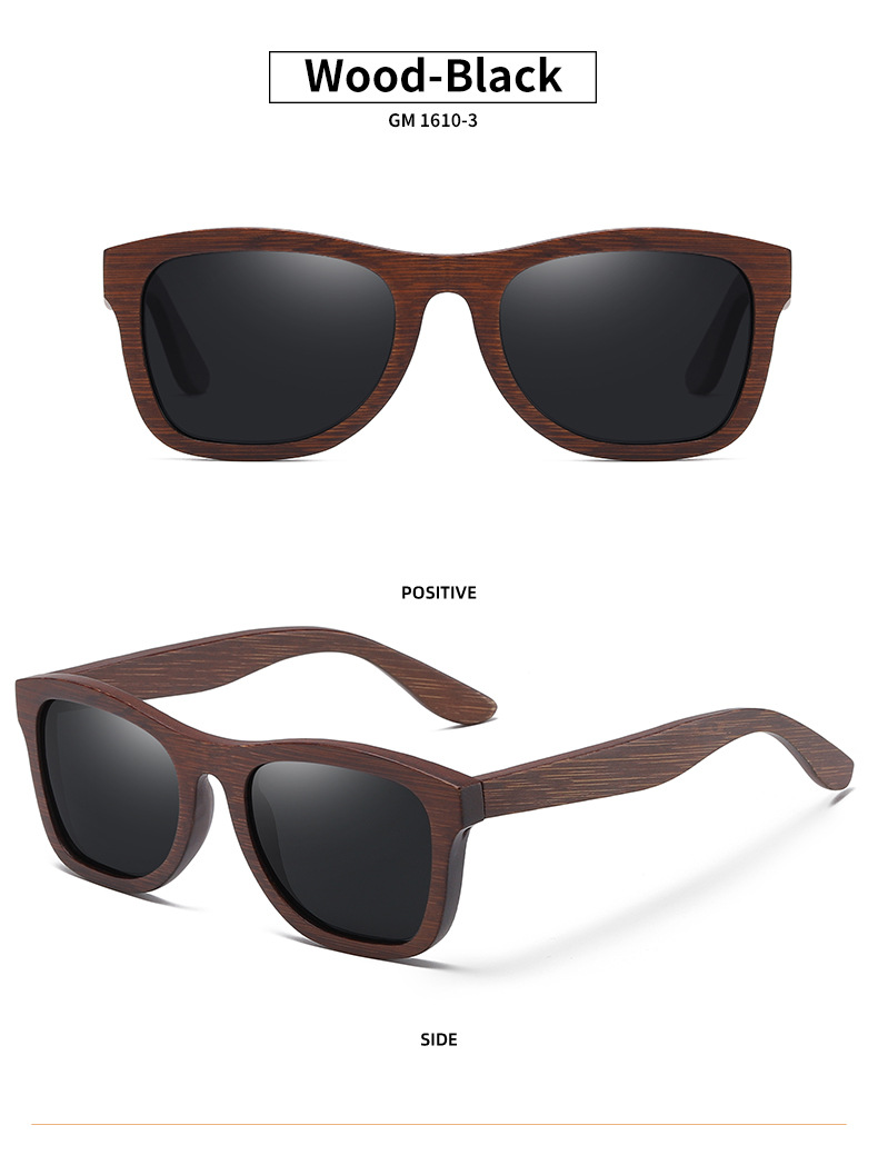 RUISEN'S Polarized Light Wooden Sunglasses For Men and Women 1610