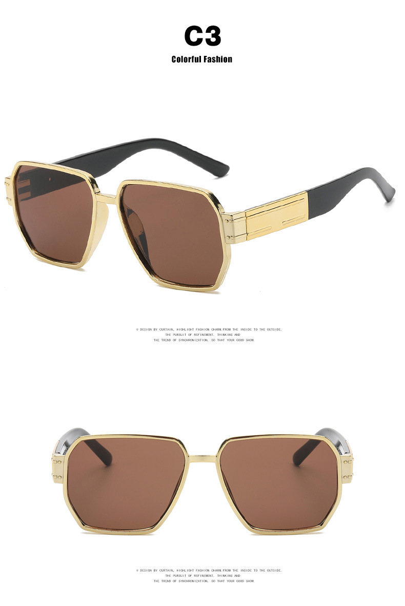 RUISEN’S Trendy Large Frame Polygonal Sunglasses 18130-11