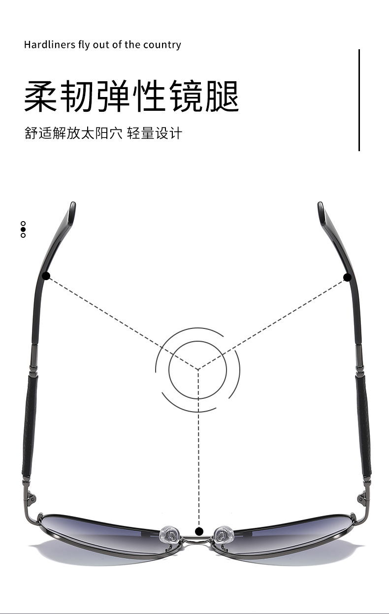 Kính râm phi công phân cực nam sành điệu của RUISEN JS8516-6