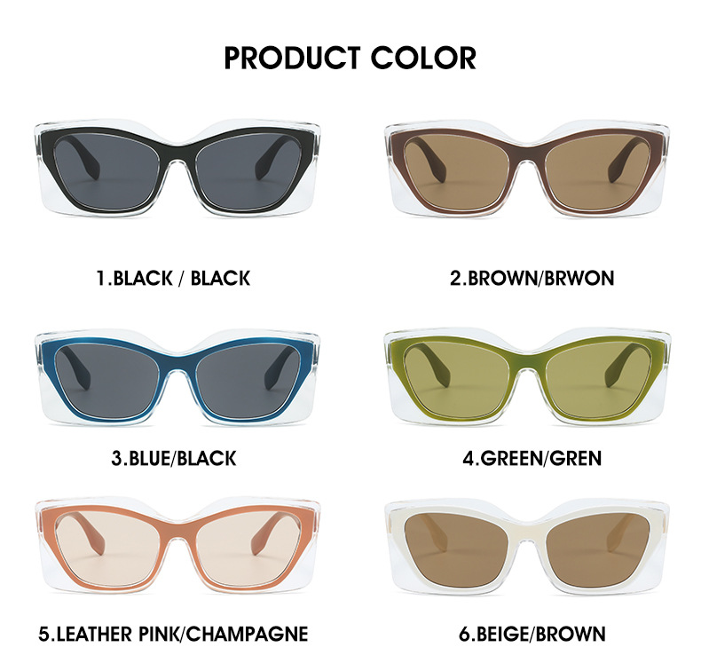 Fashion Ladies High Quality Plastic Cat Eye Sunglasses  3995-3