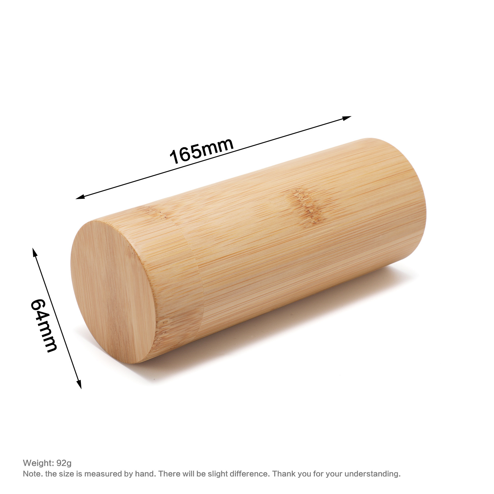 Винтажный плоский цилиндрический бамбуковый футляр для очков RUISEN BC038-5