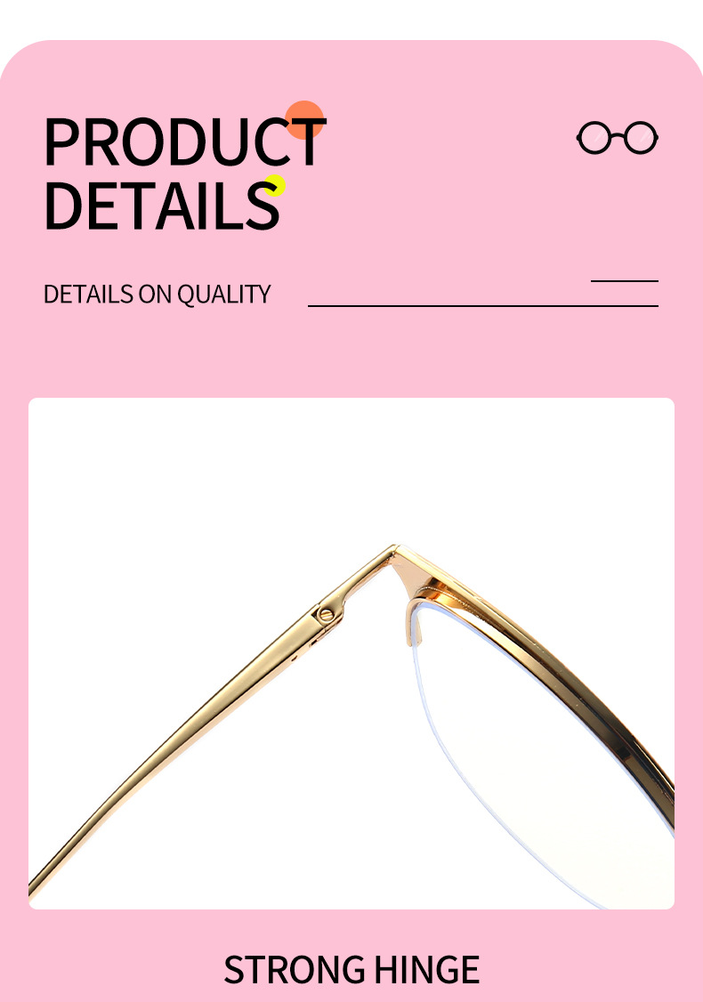 Cat Eye Vogue Optical Frame Outdoor Decorative Eyewear-2