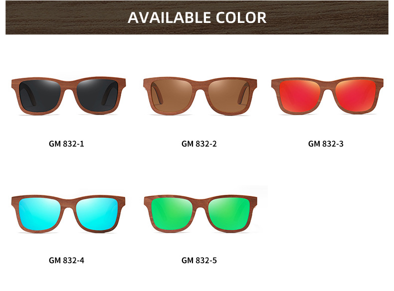 RUISEN'S Wooden Sunglasses For Men and Women 832