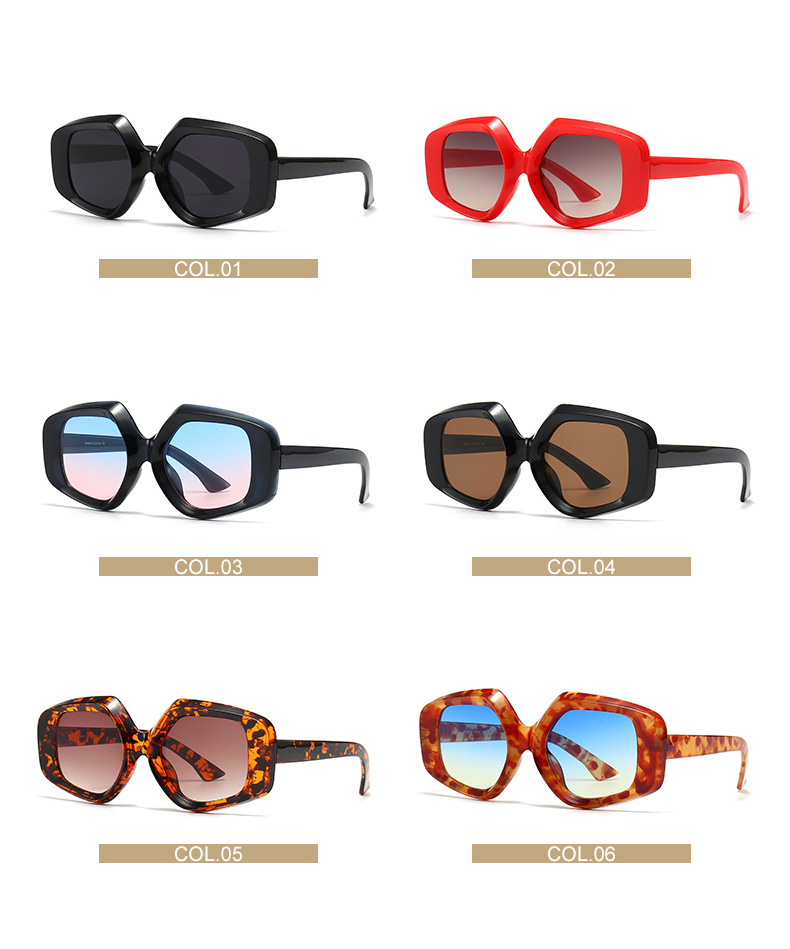 RUISEN'S Fashion Retro Square Frame UV400 משקפי שמש להגנת עיניים